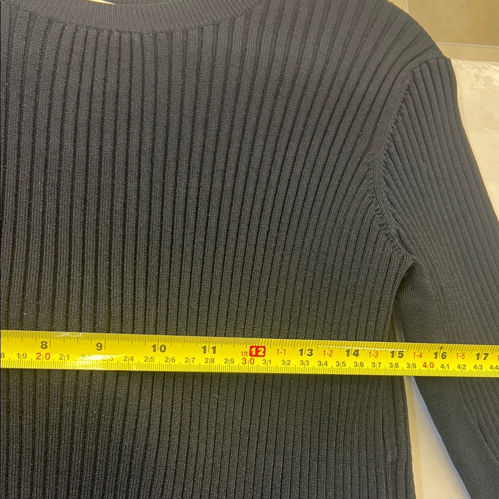 Maje Ribbed, Knit Sweater With Tie Back - Picture 4 of 5